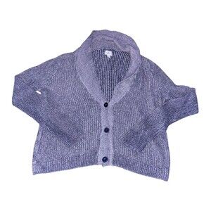 American Eagle Women’s Blue Knit Cardigan Sweater Button Front Size XL